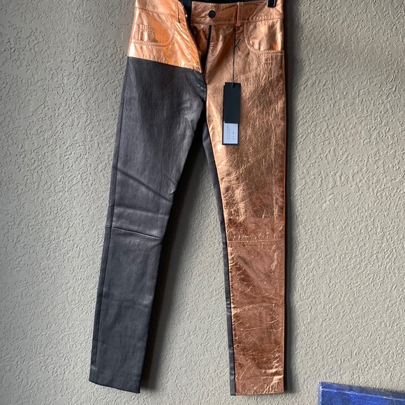 Haider Ackermann Roger Rose leather trouser - Picture 8 of 16